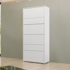 Garnero Arredamenti Letti A Scomparsa|Letti Singoli-Letto a scomparsa verticale 90x200 cm singolo bianco Camelio