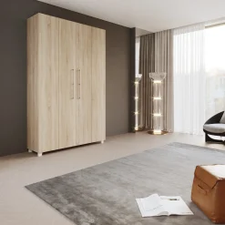 Garnero Arredamenti Letti Per Cameretta|Letti A Scomparsa-Letto a scomparsa verticale 120x200cm piazza e mezza sonoma Calvin Gihome® Rovere