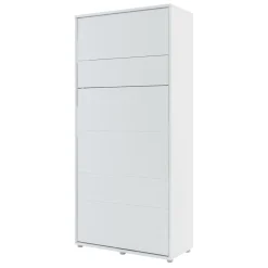 Garnero Arredamenti Letti A Scomparsa|Letti Piazza E Mezza-Letto a scomparsa verticale 120x200 cm una piazza e mezza bianco Camelio