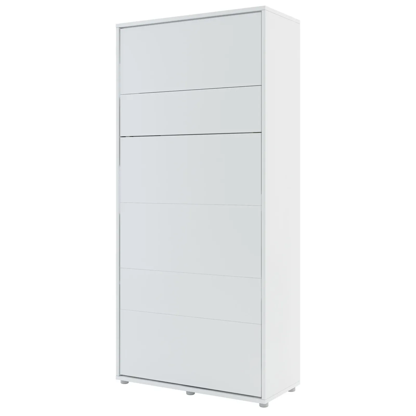 Garnero Arredamenti Letti A Scomparsa|Letti Piazza E Mezza-Letto a scomparsa verticale 120x200 cm una piazza e mezza bianco Camelio