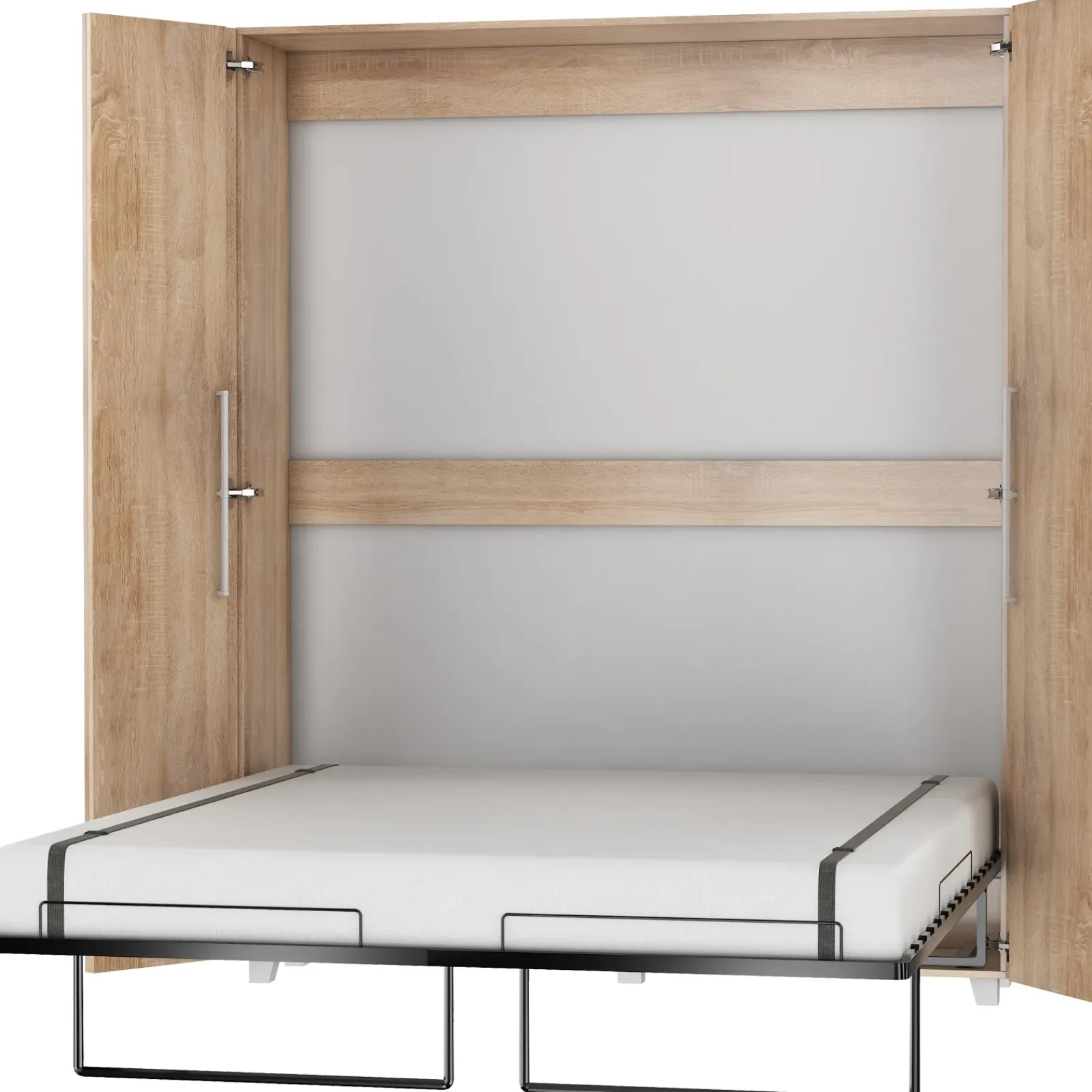 Garnero Arredamenti Letti A Scomparsa|Letti Matrimoniali-Letto a scomparsa verticale 160x200cm matrimoniale sonoma Calvin Gihome® Rovere