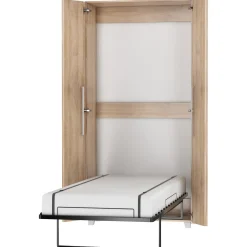 Garnero Arredamenti Letti Per Cameretta|Letti A Scomparsa-Letto a scomparsa verticale 90x200cm singolo sonoma Calvin Gihome® Rovere