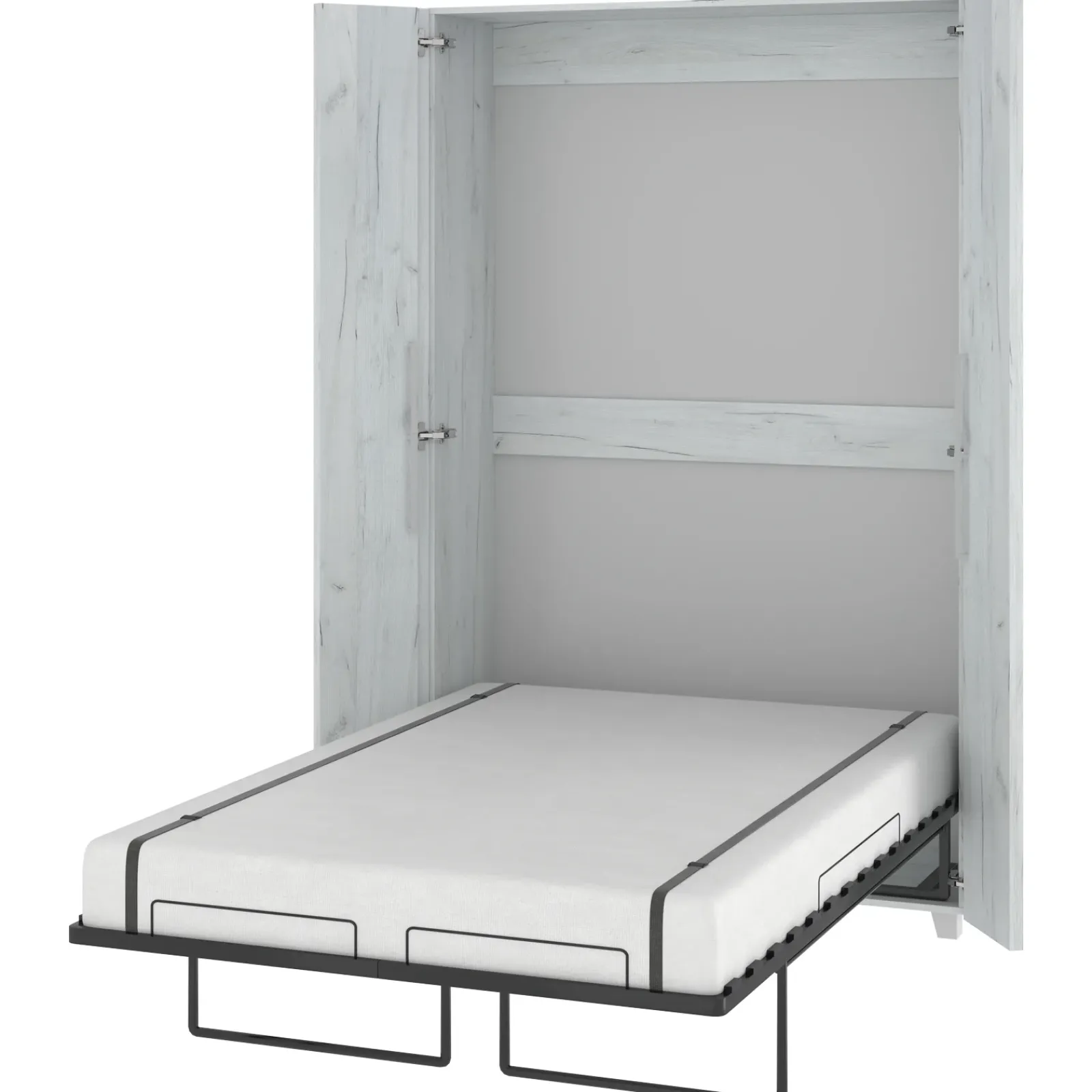 Garnero Arredamenti Letti Per Cameretta|Letti A Scomparsa-Letto a scomparsa verticale 120x200cm piazza e mezza bianco pino Calvin Gihome® Bianco Frassinato