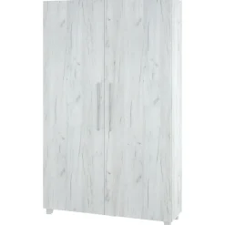 Garnero Arredamenti Letti Per Cameretta|Letti A Scomparsa-Letto a scomparsa verticale 120x200cm piazza e mezza bianco pino Calvin Gihome® Bianco Frassinato