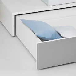 Garnero Arredamenti Letti A Castello|Letti A Castello-Letto a soppalco con armadio 324x180cm bianco grigio 2 letti Diego Gihome® Bianco Lucido - Grigio