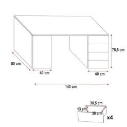 Garnero Arredamenti Letti A Castello|Letti A Castello-Letto a soppalco con armadio 254x120cm bianco grigio Simone Gihome® Bianco Lucido - Grigio