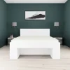 Garnero Arredamenti Letti Alla Francese-Letto alla francese 140x200cm contenitore bianco Aurora