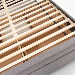 Garnero Arredamenti Letti Alla Francese-Letto alla francese 140x200cm in tessuto grigio Mestre Gihome®