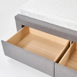 Garnero Arredamenti Letti Alla Francese-Letto alla francese 140x200cm in tessuto grigio Mestre Gihome®