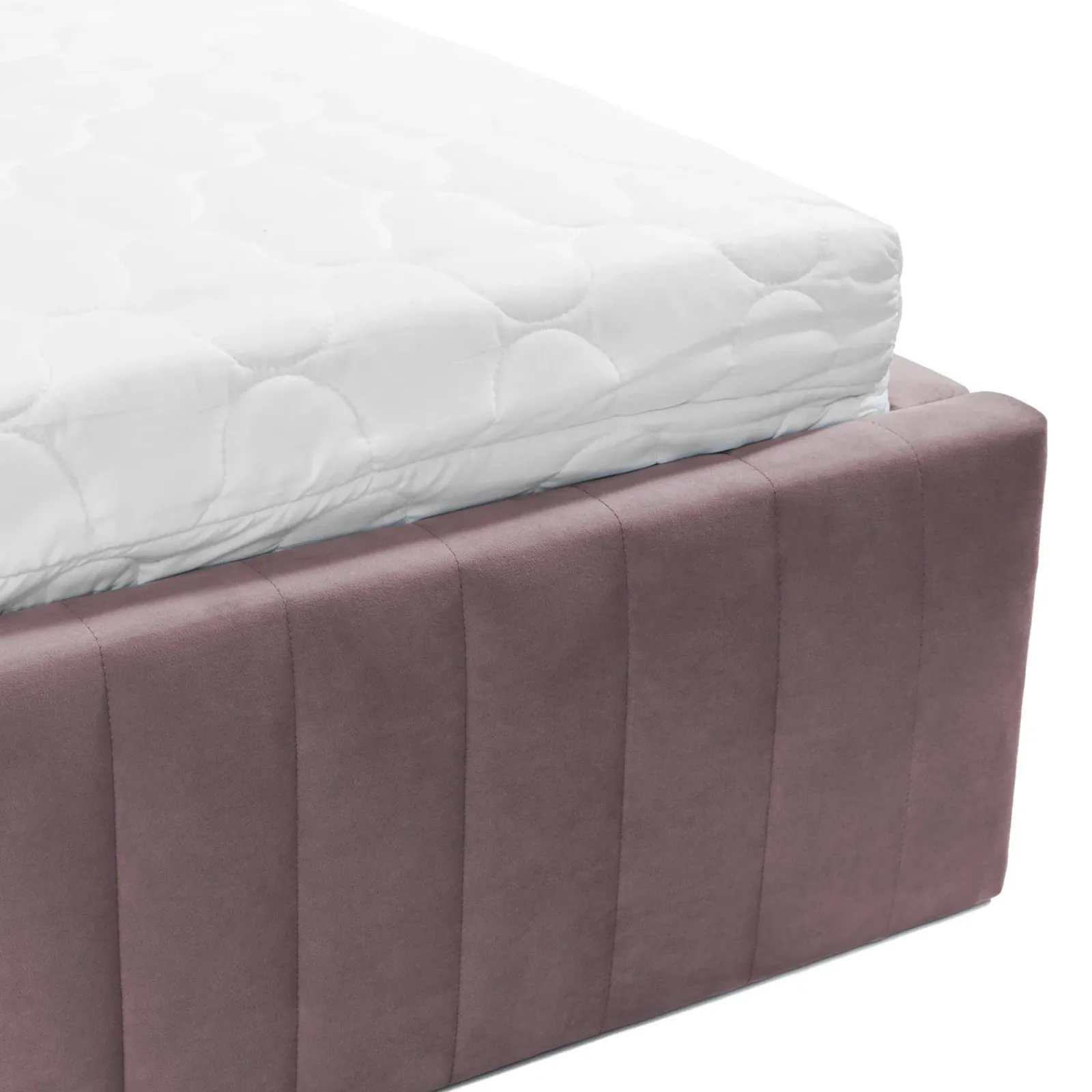 Garnero Arredamenti Letti Matrimoniali|Letti Matrimoniali-Letto contenitore matrimoniale 160x200 imbottito velluto rosa Poffi Tessuto Vellutato Lucido Rosa