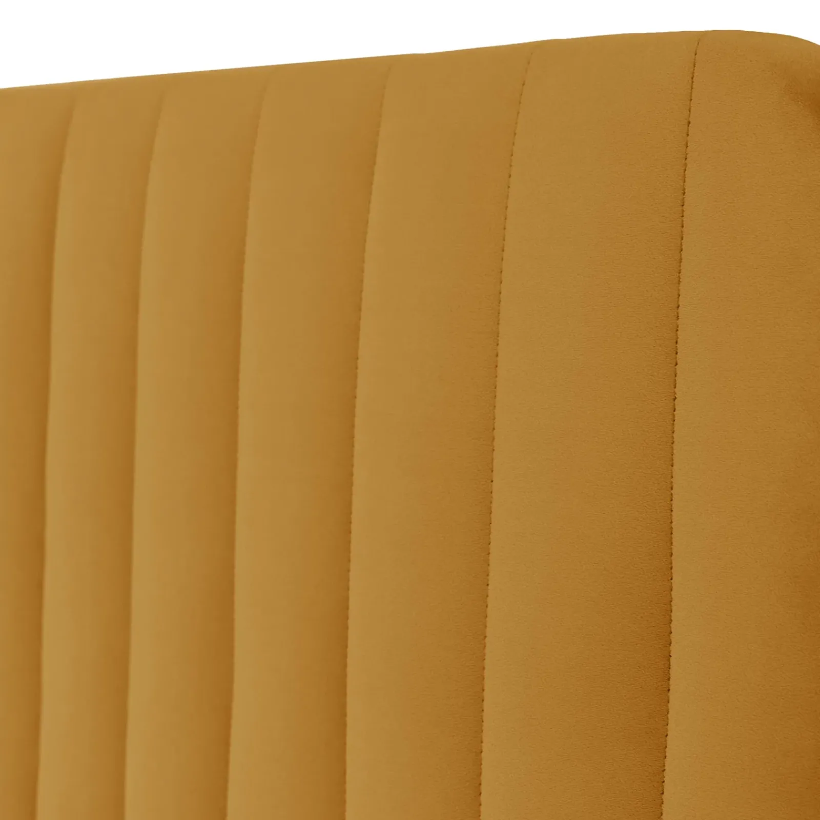 Garnero Arredamenti Letti Oversize-Letto contenitore matrimoniale oversize 180x200 imbottito velluto senape Poffi Tessuto Vellutato Lucido Senape