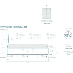 Garnero Arredamenti Letti Matrimoniali|Letti Matrimoniali-Letto contenitore matrimoniale 160x195cm imbottito tessuto rosa SleepSolutions Tessuto Velluto Rosa