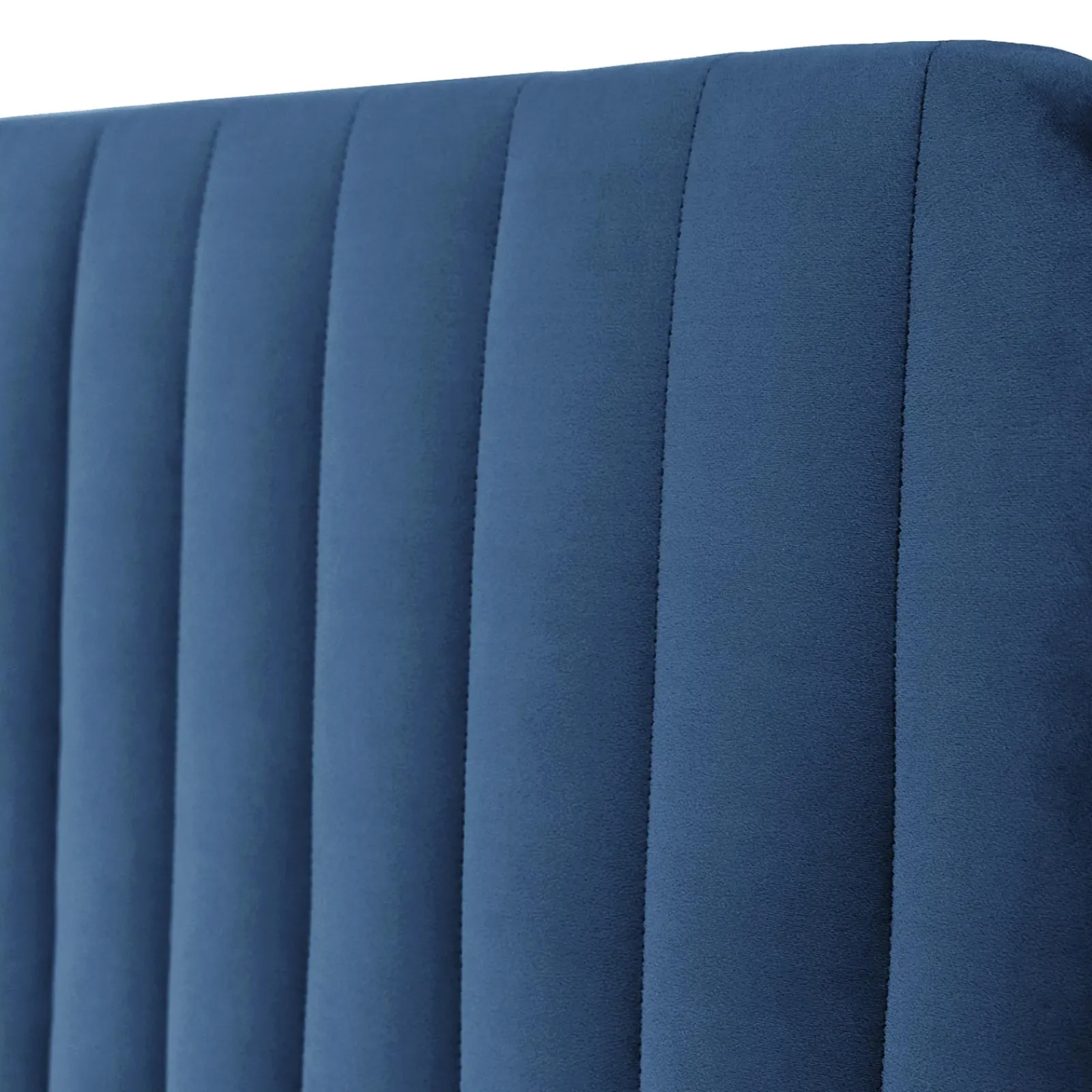 Garnero Arredamenti Letti Matrimoniali|Letti Matrimoniali-Letto contenitore matrimoniale 160x200 imbottito velluto blu Poffi Tessuto Vellutato Lucido Blu