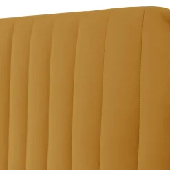 Garnero Arredamenti Letti Matrimoniali|Letti Matrimoniali-Letto contenitore matrimoniale 160x200 imbottito velluto senape Poffi Tessuto Vellutato Lucido Senape