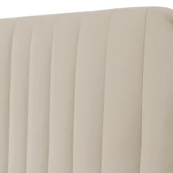 Garnero Arredamenti Letti Matrimoniali|Letti Matrimoniali-Letto contenitore matrimoniale 160x200 imbottito velluto beige Poffi Tessuto Vellutato Lucido Beige