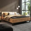 Garnero Arredamenti Letti Oversize-Letto contenitore matrimoniale oversize 180x200cm rovere metallo nero Petra