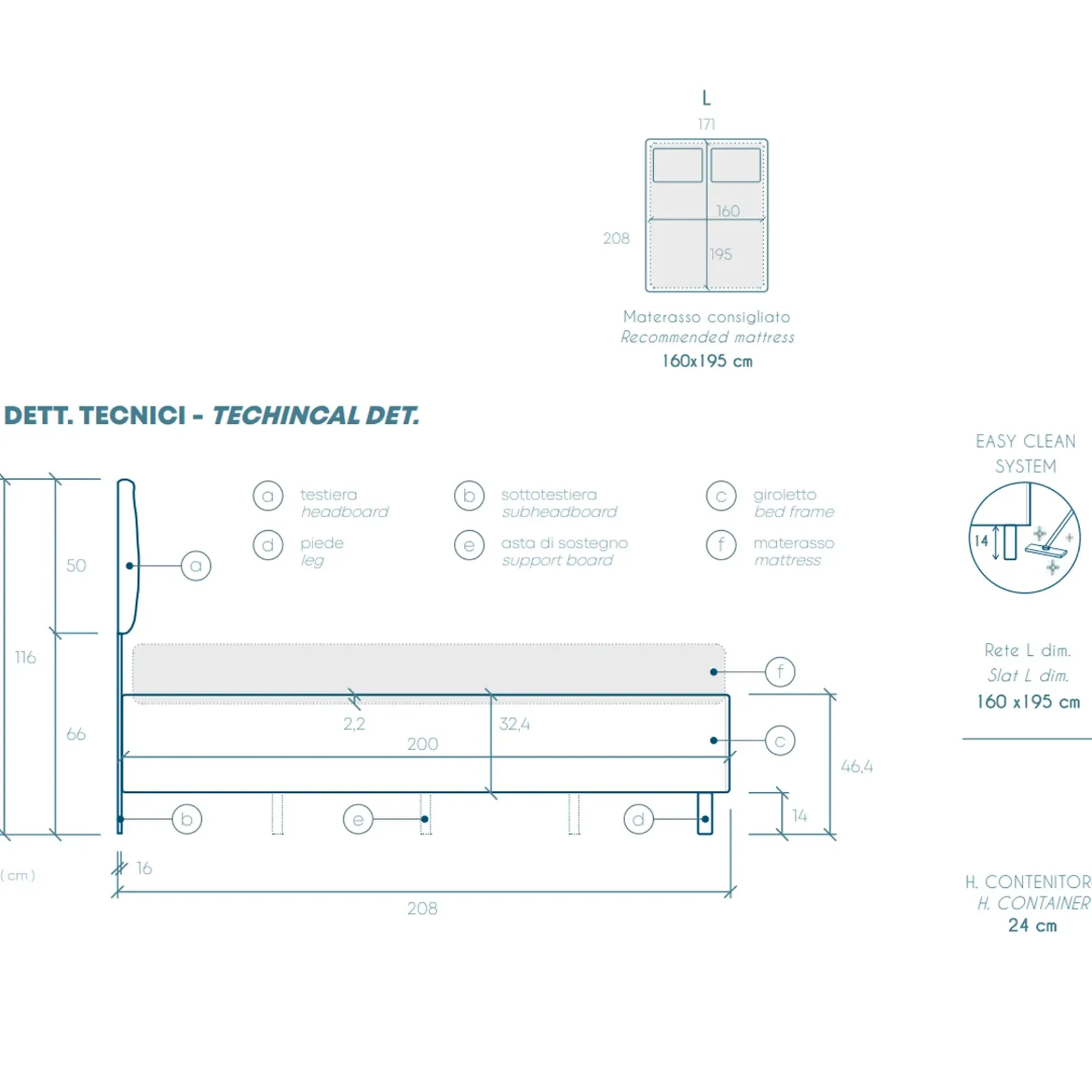 Garnero Arredamenti Letti Matrimoniali|Letti Matrimoniali-Letto contenitore matrimoniale 160x195cm imbottito tessuto bianco sabbia DreamSpace Tessuto Woven Bianco