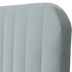 Garnero Arredamenti Letti Matrimoniali|Letti Matrimoniali-Letto contenitore matrimoniale 160x200 imbottito velluto grigio Poffi Tessuto Vellutato Lucido Grigio