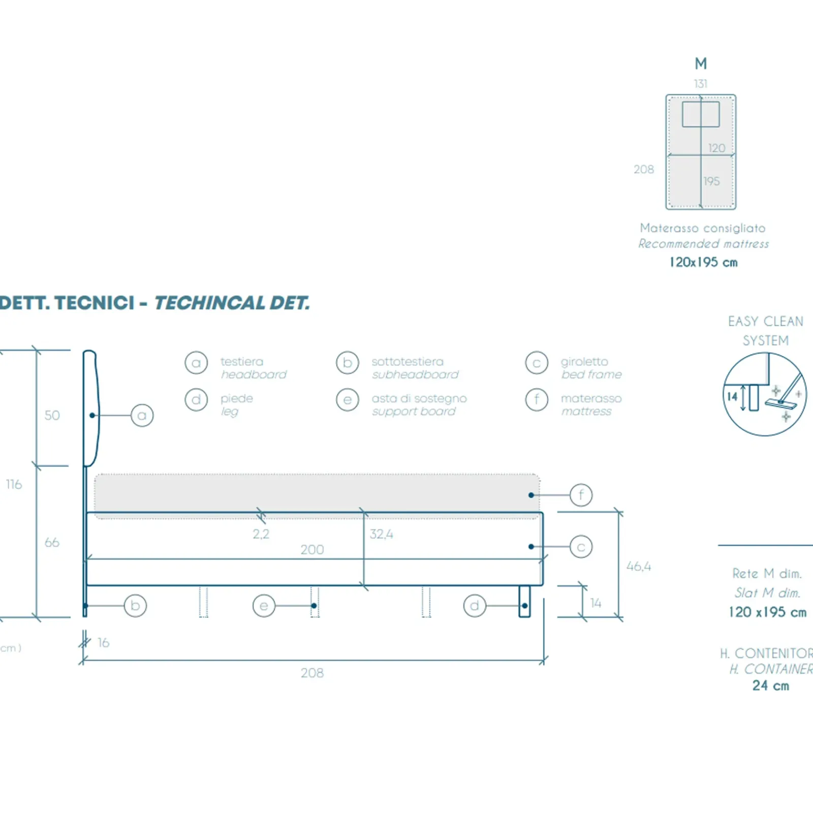 Garnero Arredamenti Letti Piazza E Mezza|Letti Per Bambini E Ragazzi-Letto contenitore una piazza e mezza 120x195 imbottito tessuto bianco sabbia EliteDreams Tessuto Woven Bianco