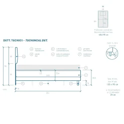 Garnero Arredamenti Letti Piazza E Mezza|Letti Per Bambini E Ragazzi-Letto contenitore una piazza e mezza 120x195cm imbottito tessuto grigio ZenZone