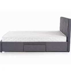 Garnero Arredamenti Letti Matrimoniali|Letti Matrimoniali-Letto matrimoniale con cassettoni 160x200cm grigio nero Galileo