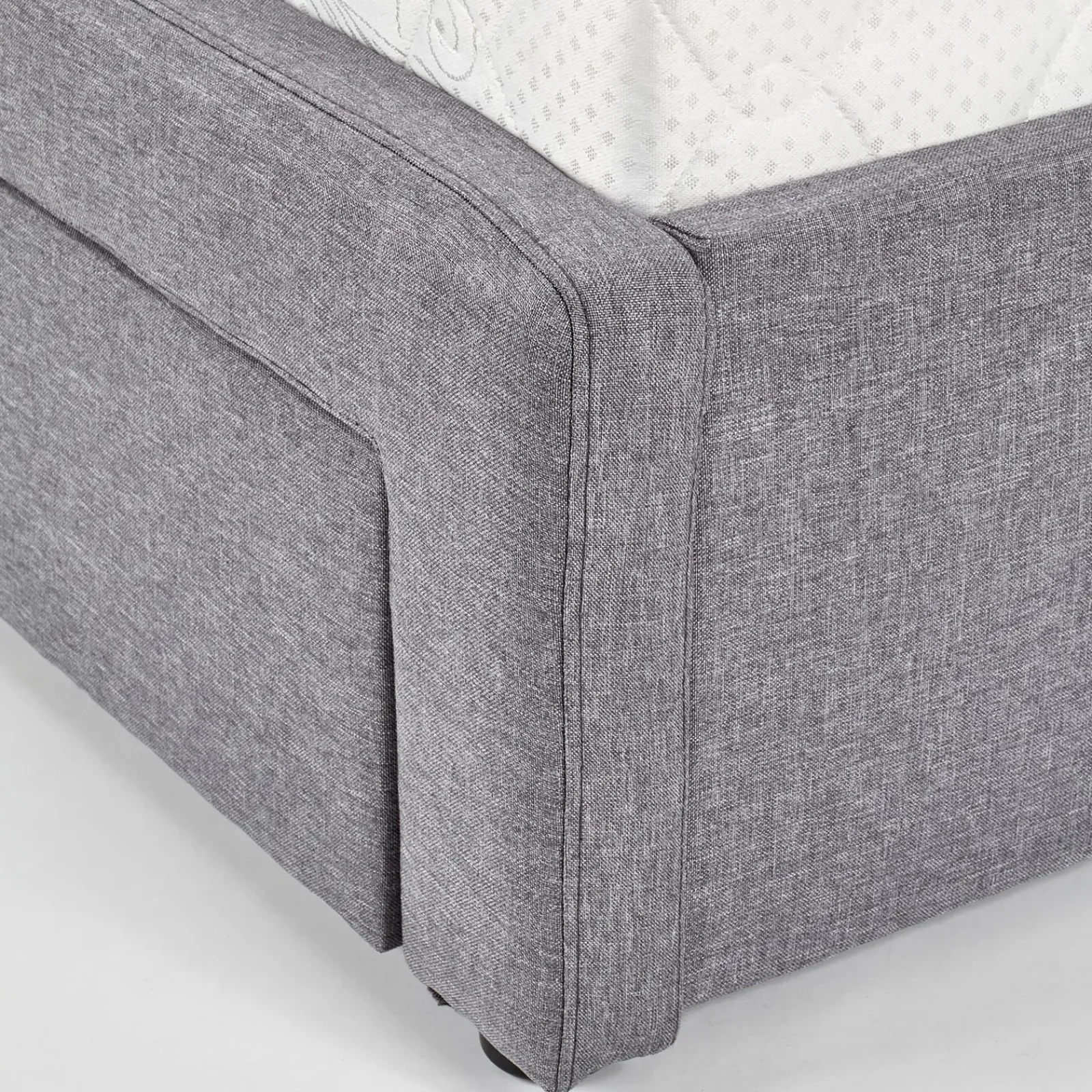 Garnero Arredamenti Letti Matrimoniali|Letti Matrimoniali-Letto matrimoniale con cassettoni 160x200cm grigio nero Galileo