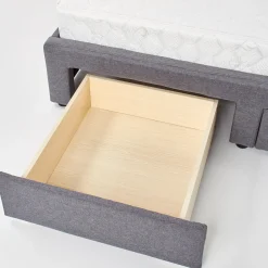 Garnero Arredamenti Letti Matrimoniali|Letti Matrimoniali-Letto matrimoniale con cassettoni 160x200cm grigio nero Galileo