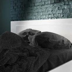 Garnero Arredamenti Letti Matrimoniali|Letti Matrimoniali-Letto matrimoniale con comodini 160x200cm pino bianco Angara