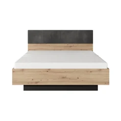 Garnero Arredamenti Letti Matrimoniali|Letti Matrimoniali-Letto matrimoniale contenitore 160x200cm rovere antracite Rubik