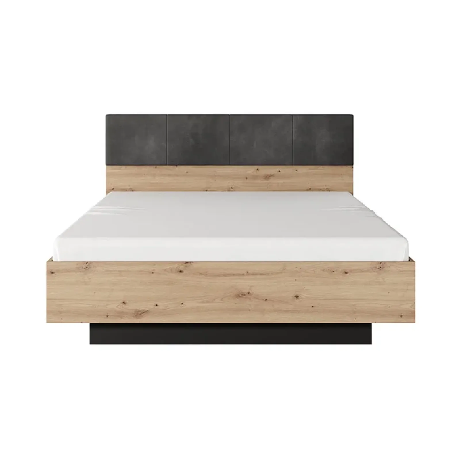 Garnero Arredamenti Letti Matrimoniali|Letti Matrimoniali-Letto matrimoniale contenitore 160x200cm rovere antracite Rubik