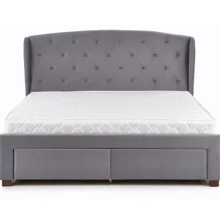 Garnero Arredamenti Letti Matrimoniali|Letti Matrimoniali-Letto matrimoniale in tessuto con cassetti 160x200cm Ravello Gihome® Grigio