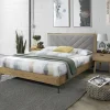 Garnero Arredamenti Letti Matrimoniali|Letti Matrimoniali-Letto matrimoniale moderno 160x200cm rovere grigio chiaro Viverone