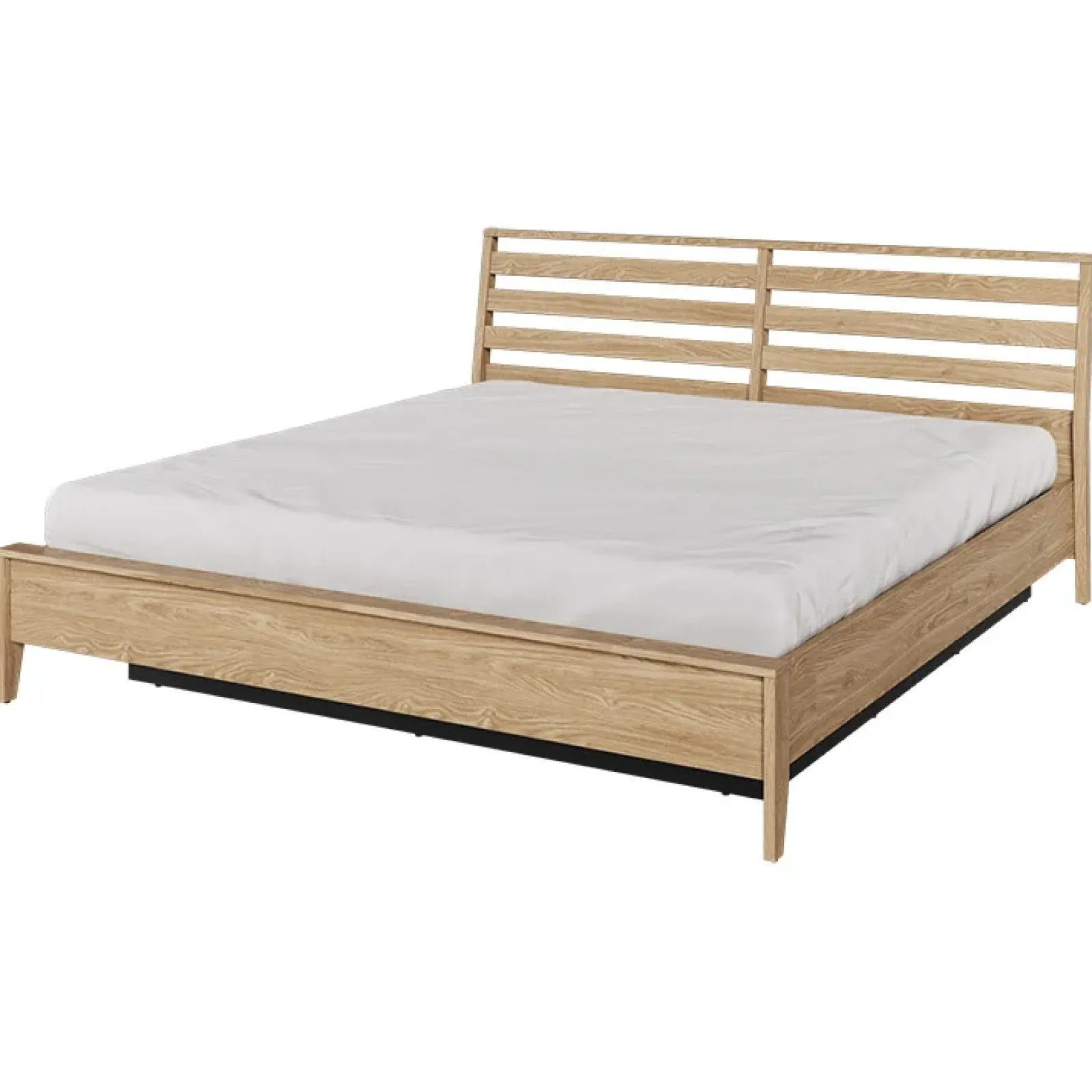 Garnero Arredamenti Letti Oversize-Letto matrimoniale oversize contenitore 180x200cm rovere Noor