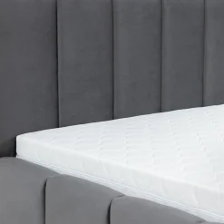 Garnero Arredamenti Letti Oversize-Letto matrimoniale oversize 180x200 cm con rete contenitore imbottito grigio scuro Cometa Tessuto Kronos Grigio Scuro