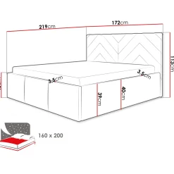 Garnero Arredamenti Letti Matrimoniali|Letti Matrimoniali-Letto matrimoniale 160x200 cm con rete contenitore imbottito beige Polaris