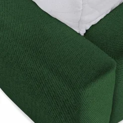 Garnero Arredamenti Letti Matrimoniali|Letti Matrimoniali-Letto matrimoniale 160x200cm con rete contenitore imbottito verde Aluna Tessuto Kronos Verde
