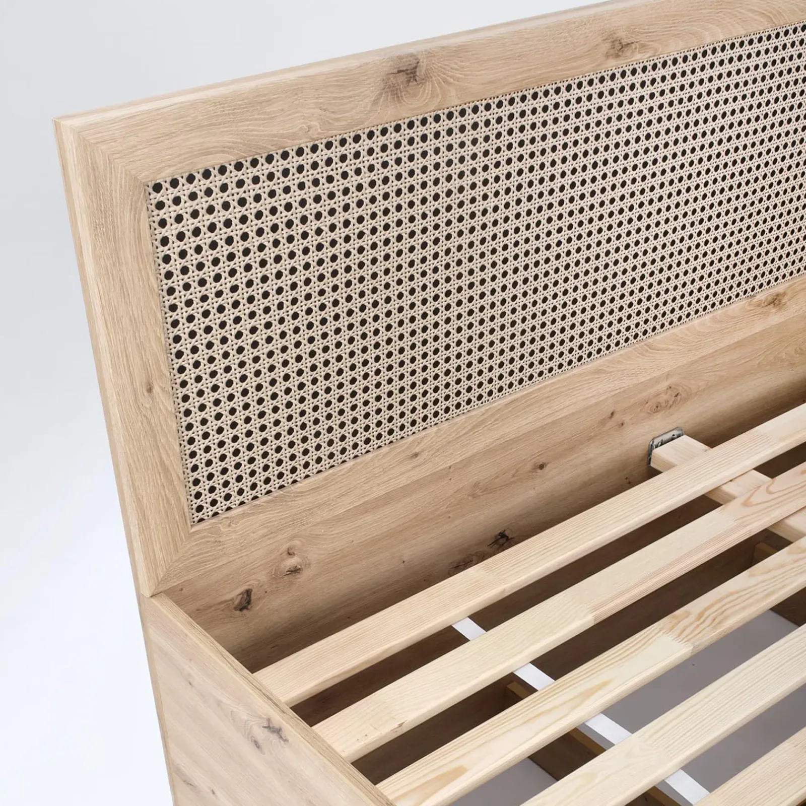 Garnero Arredamenti Letti Matrimoniali|Letti Matrimoniali-Letto matrimoniale 160x200cm con cassetti contenitore moderno rovere Sombra