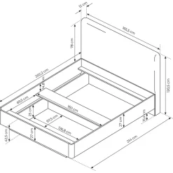 Garnero Arredamenti Letti Matrimoniali|Letti Matrimoniali-Letto matrimoniale 160x200cm contenitore beige Ramis
