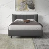 Garnero Arredamenti Letti Matrimoniali|Letti Matrimoniali-Letto matrimoniale 160x195cm con contenitore imbottito antracite Auden