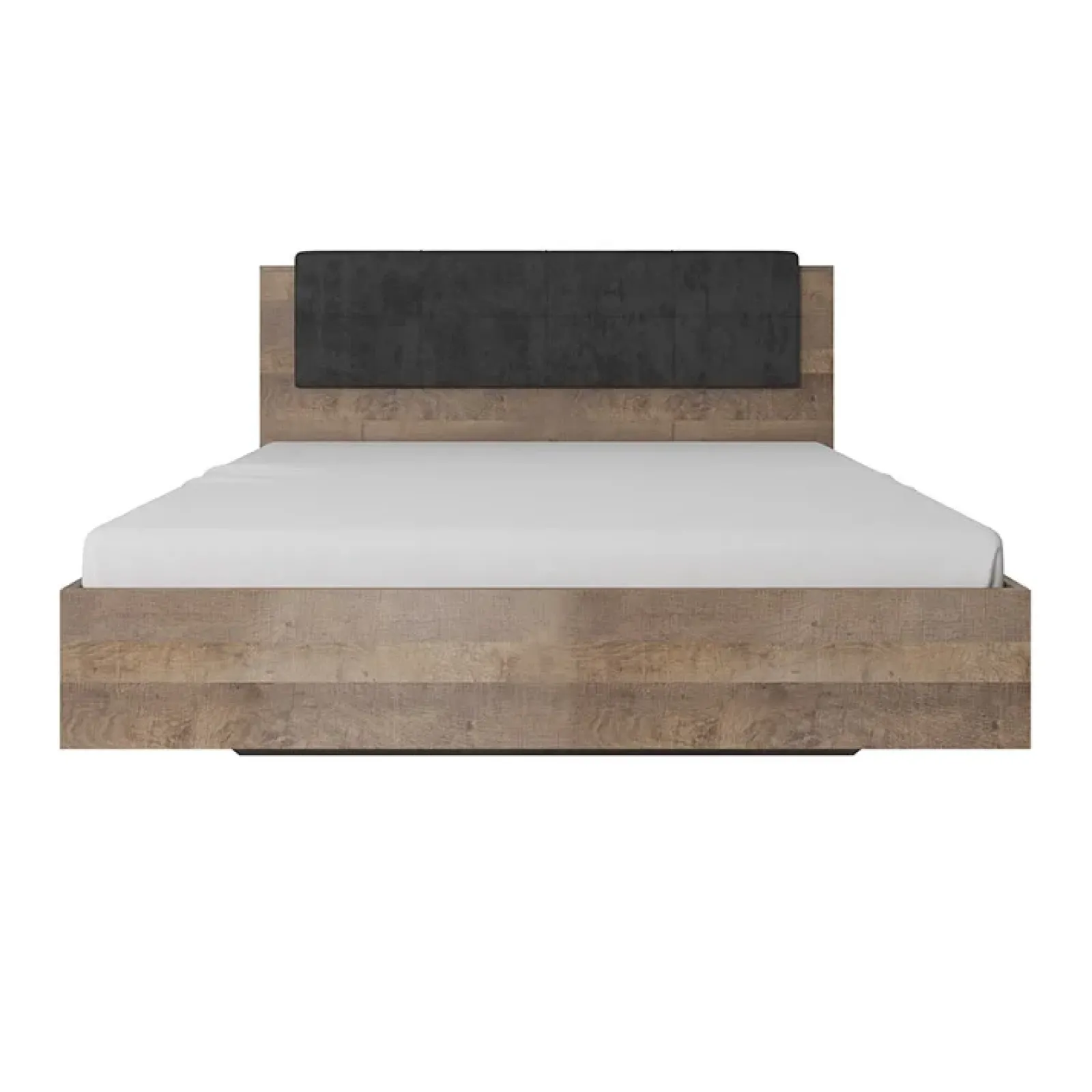 Garnero Arredamenti Letti Matrimoniali|Letti Matrimoniali-Letto matrimoniale 160x200cm grigio quercia Dable