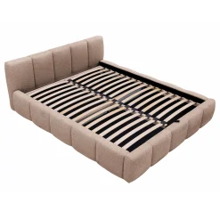 Garnero Arredamenti Letti Oversize-Letto oversize 180x200cm con rete contenitore imbottito tessuto bouclé rosa Aluna Tessuto Abriamo Rosa