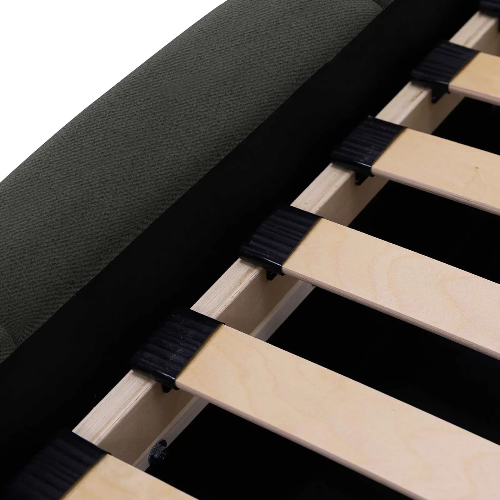 Garnero Arredamenti Letti Oversize-Letto oversize 180x200cm con rete contenitore imbottito grigio scuro Aluna Tessuto Kronos Grigio Scuro