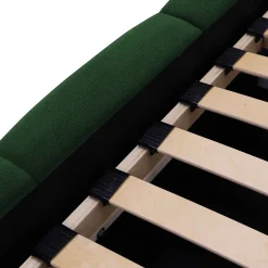 Garnero Arredamenti Letti Oversize-Letto oversize 180x200cm con rete contenitore imbottito verde Aluna Tessuto Kronos Verde