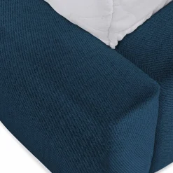 Garnero Arredamenti Letti Oversize-Letto oversize 180x200cm con rete contenitore imbottito blu Aluna Tessuto Kronos Blu