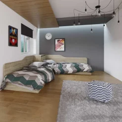 Garnero Arredamenti Letti Per Cameretta|Letti Per Bambini E Ragazzi-Letto singolo contenitore doppio 82x190cm moderno Stefano Rovere