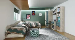 Garnero Arredamenti Letti Per Cameretta|Letti Per Bambini E Ragazzi-Letto singolo contenitore doppio 82x190cm moderno Stefano Rovere