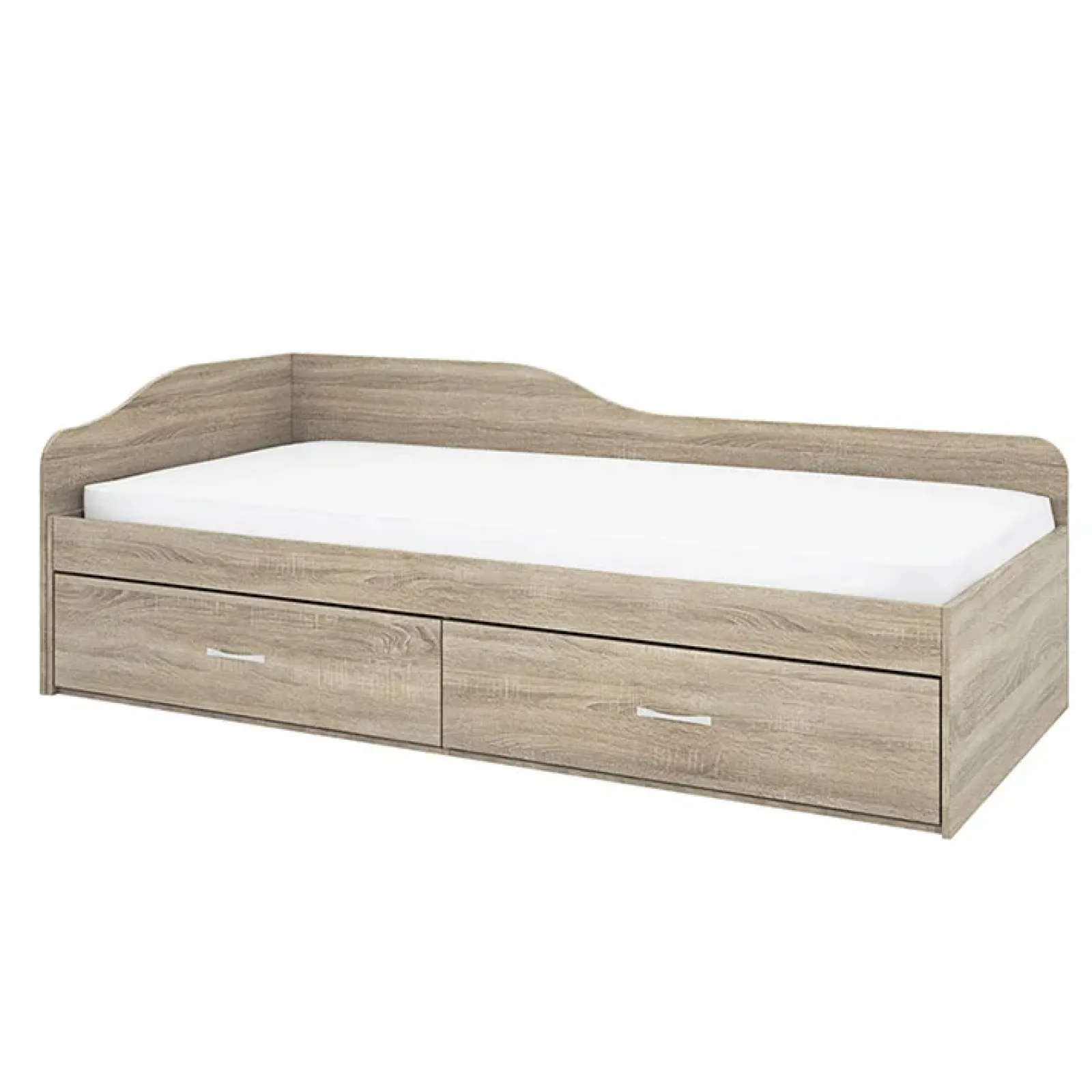 Garnero Arredamenti Letti Singoli|Letti Per Bambini E Ragazzi-Letto singolo 90x200cm con cassettoni sonoma Beccaria Rovere