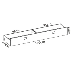 Garnero Arredamenti Letti Per Bambini E Ragazzi|Letti Per Bambini E Ragazzi-Letto singolo 90x190cm con cassettoni estraibili rovere bianco Cairo