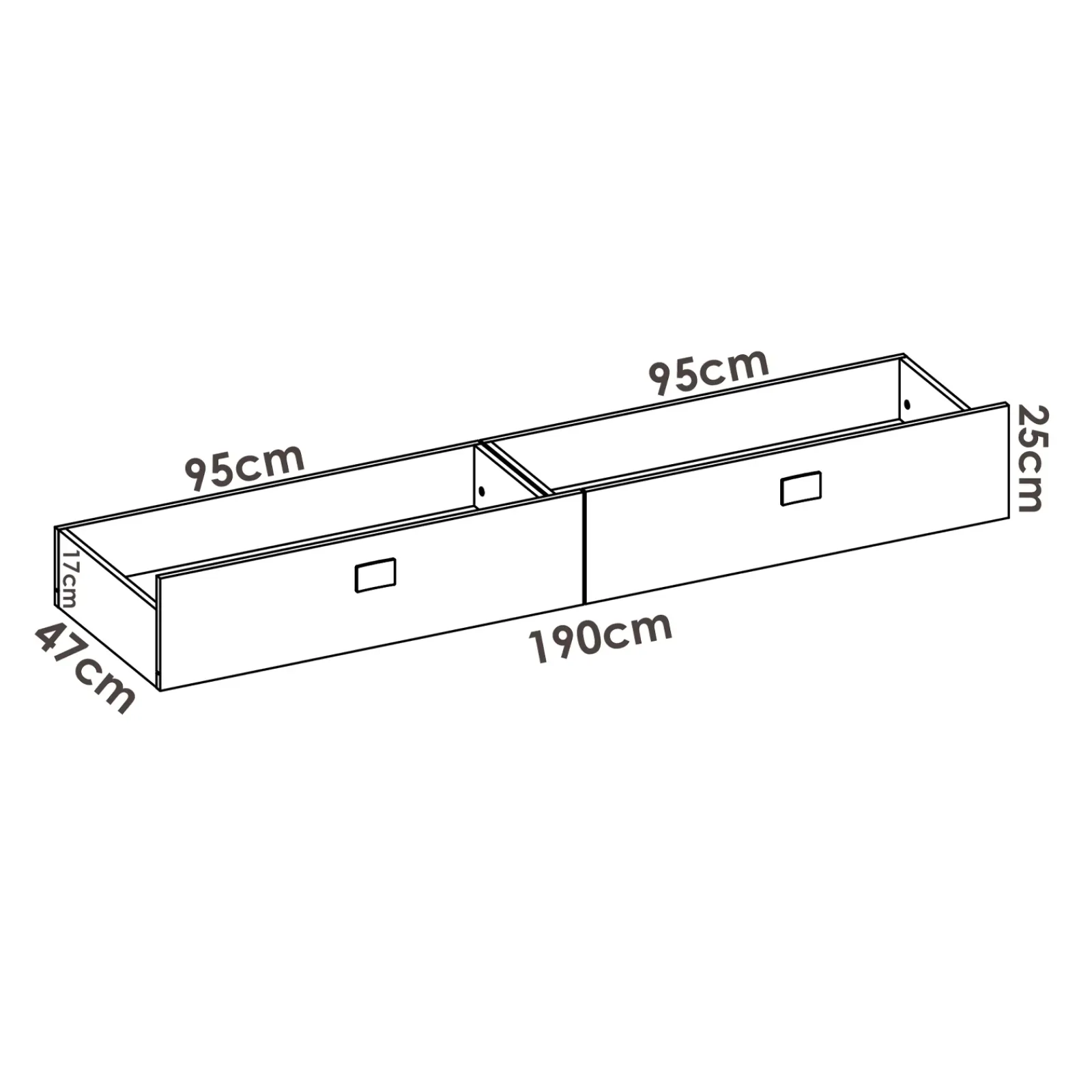 Garnero Arredamenti Letti Per Bambini E Ragazzi|Letti Per Bambini E Ragazzi-Letto singolo 90x190cm con cassettoni estraibili rovere bianco Cairo