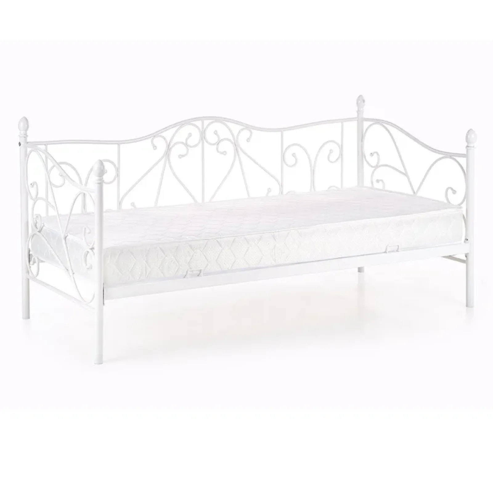 Garnero Arredamenti Letti Per Bambini E Ragazzi|Letti Per Bambini E Ragazzi-Letto singolo 90x200cm moderno con testiera bianco Azahara Bianco Opaco